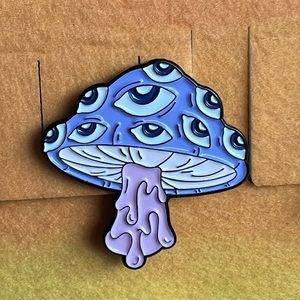 Trippy Shroom Eyes Pin